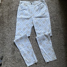 Vintage Valentino Circle Print Trouser Made in Italy Women s Pants Size 27, K01