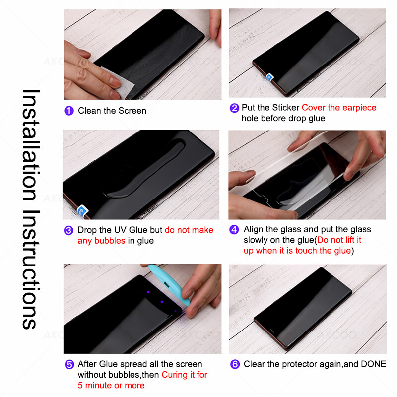 UV GLUE Tempered Glass Screen Protector for Samsung NOTE 10+ S8 S10 5G