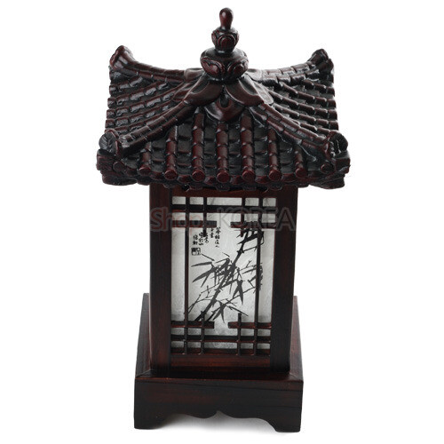 Korean Traditional Style Lamp about 6.3 * 6.3 * 12 inch = 16cm * 16cm * 30.5cm - Picture 4 of 4