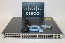 Cisco Catalyst WS-C3750G-48PS-E 48-Ports Rack Switch Stackable 3750G PoE-48