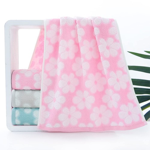Hand Towels Set of 4 Floral Pattern 100% Cotton Soft Absorbent Decorative Tow... - Picture 3 of 6