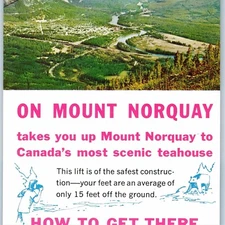 c1950s Alberta Canada Banff Mt. Norquay Ski Resort Chairlift Pamphlet Ad Card 8A