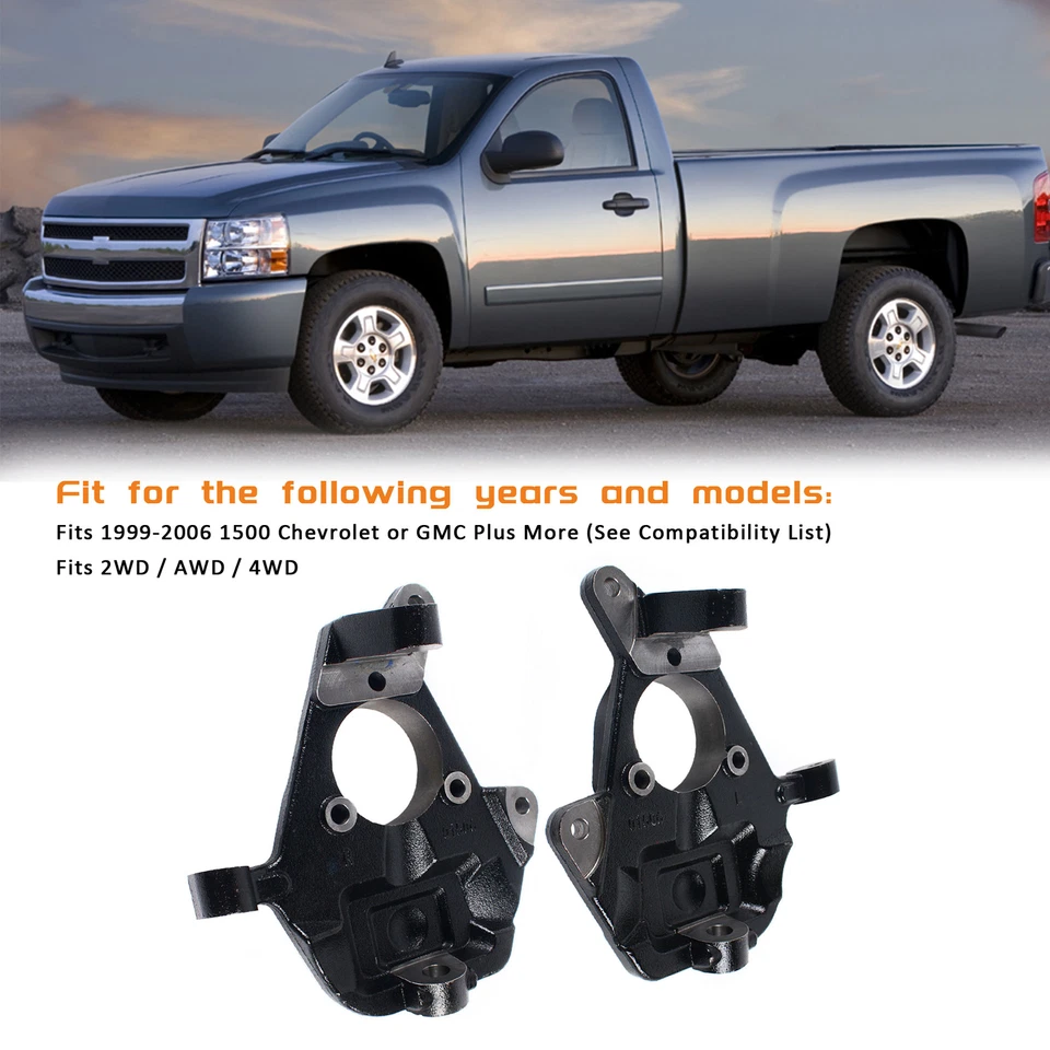 2" Drop Lowering Spindles For 1999-2007 Chevrolet Silverado 1500 Cadillac GMC Foto 2 de 4