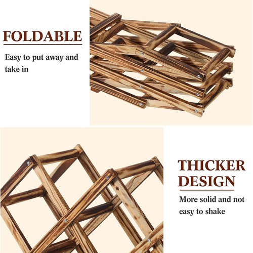 Wooden Wine Rack Display Shelf Stand for Home Bar Storage Wine Bottle Holder - Picture 10 of 14