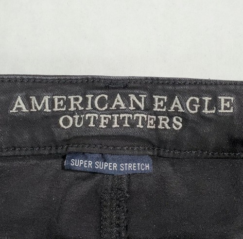 American Eagle Jeans Women's Jegging Stretch Skinny Charcoal Wash Denim Size 8 - Picture 6 of 11