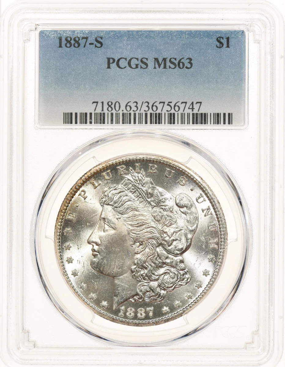 MS 63 Graded 1887 Year Morgan US Dollars (1878-1921) for sale | eBay