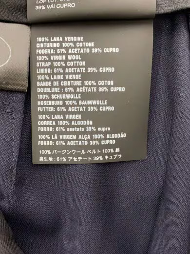 PRADA/Virgin wool big belt loop pants/Size 38/Cotton/NVY/DNA909 S211 1Z88 thumbnail 6