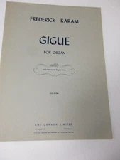 Frederick Karam Gigue for Organ Sheet Music with Hammond Registration BMI Canada