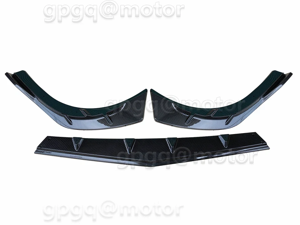 For Toyota Highlander LE XLE 2020-25 Carbon Fiber Front Bumper Lip Splitter Kit - Image 3 of 4
