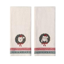 Disney Winnie the Pooh Set of 2 Bathroom Christmas Hand Towels Towel Set NEW