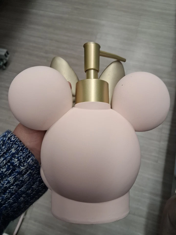 Nuevo Minnie Mouse Sisp Dusoenser - Rosa Pálido Eith Arco Dorado Foto 4 de 4