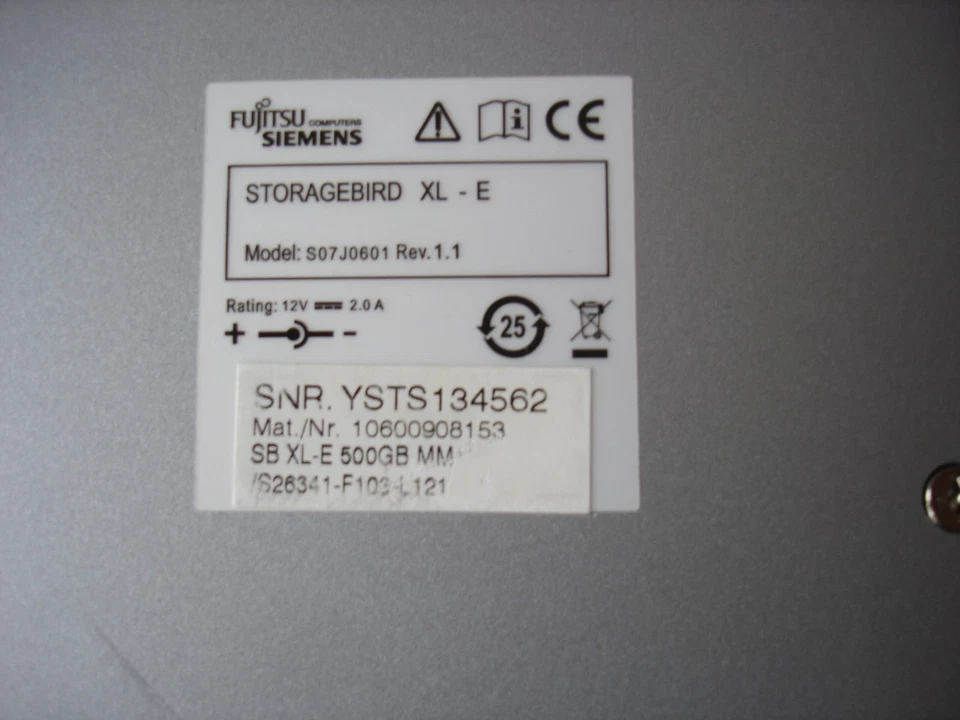 Externe Festplatte Fujitsu-Siemens Storagebird XL-E 500 GB - Bild 2 von 3