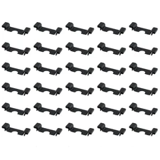 30PCS 35MM DIN Rail End Cap Protector, Black, Clamp, Plastic, Terminal Block, Su