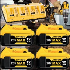 DCB104 XR 4-Port Multi Charger For DEWALT 20V / 4x 12.0Ah DCB205 Battery NEW