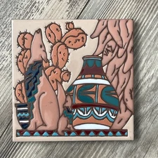 Earthtones Handmade Tile Trivet Kitchen Art THE SERENADING COYOTES 6x6