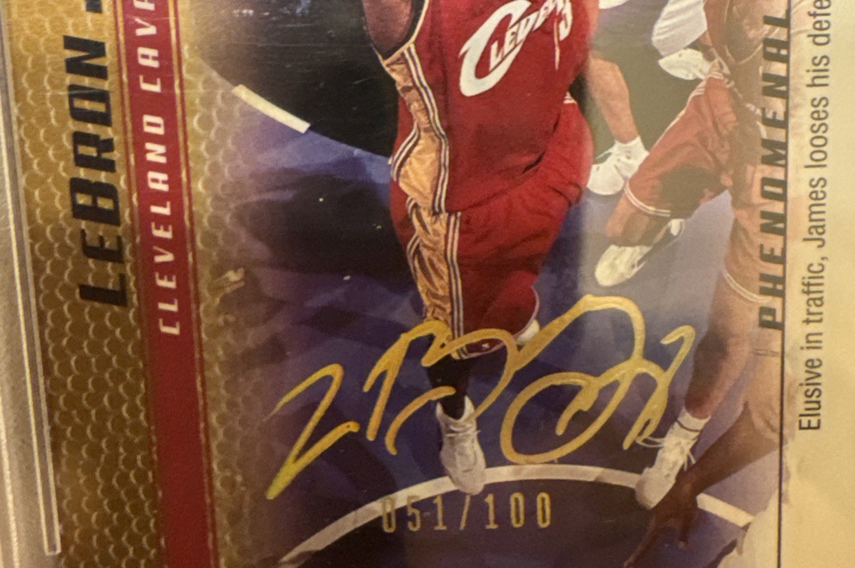 2003 Upper Deck Lebron James #6 GOLD Facsimile AUTO PSA 8 #51/100 POP 2 RARE RC view 2