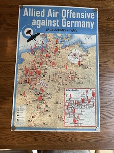 H.M. Stationery Office WWII Germany Map Poster, Lithograph
