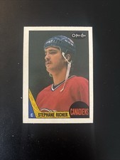 1987/88 OPC NHL HOCKEY CARD #233 STEPHANE RICHER ROOKIE NM SHARP!!. rookie card picture