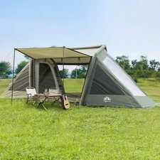 8 Person Inflatable Camping Tent, Famliy Tent Instant Setup Blow Up, PU3000