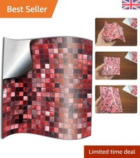 48 Red Marble Tile Stickers - Waterproof 6x6 Inch Peel and Stick Solution