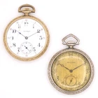 Lot of 2 Waltham & Illinois 12-Size 10K Gold Filled Antique Pocket Watches