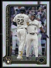 2025 Topps Update #US233 Christian Yelich / Jackson Chourio Holo Foil