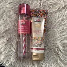 Bath & Body Works Milk Bar Birthday Cake Mist & Body Cream Set