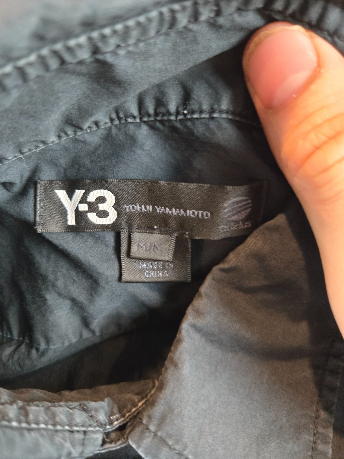 Y-3 Adidas Yohji Yamamoto Shirt Men's M Black Asymmetrical Button Long Sleeve thumbnail 7
