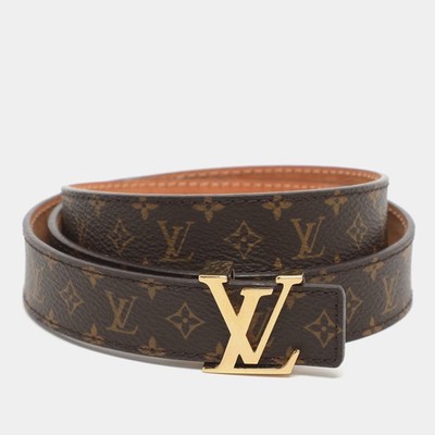 Louis Vuitton LV Initiales 85CM Monogram Mini Canvas Slim Buckle Gürtel