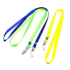Nylon Neck Strap Key ID Cards Holder Stripe Lanyard String 16.1" Length 3 Pcs
