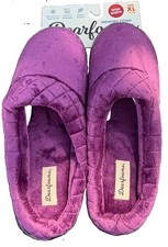 Dearfoams Women  s Memory Foam Clog Slippers Purple Wide XL 11-12 Indoor Outdoor