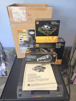 (Tested & Working) - KODAK Carousel 4400 Slide Projector W/ Box