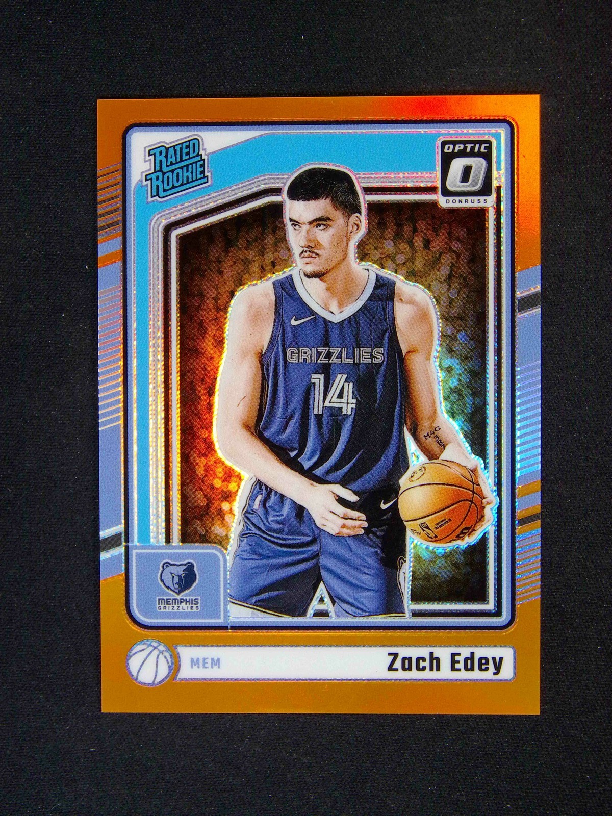 2024-25 Panini Donruss Optic Zach Edey #288 RC Rated Rookie Orange /175
