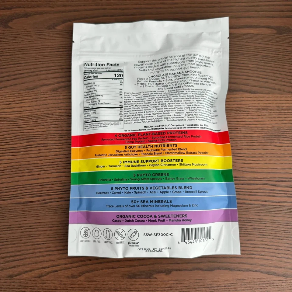 Suzanne Organics - Fórmula BUEN RENOVADA, 10 porciones, chocolate, 10,58 oz/300 g Foto 2 de 3