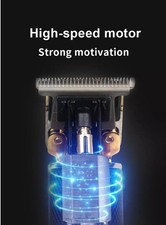 Professional Cordless Hair Clipper with 4 Guide Combs and USB Charging