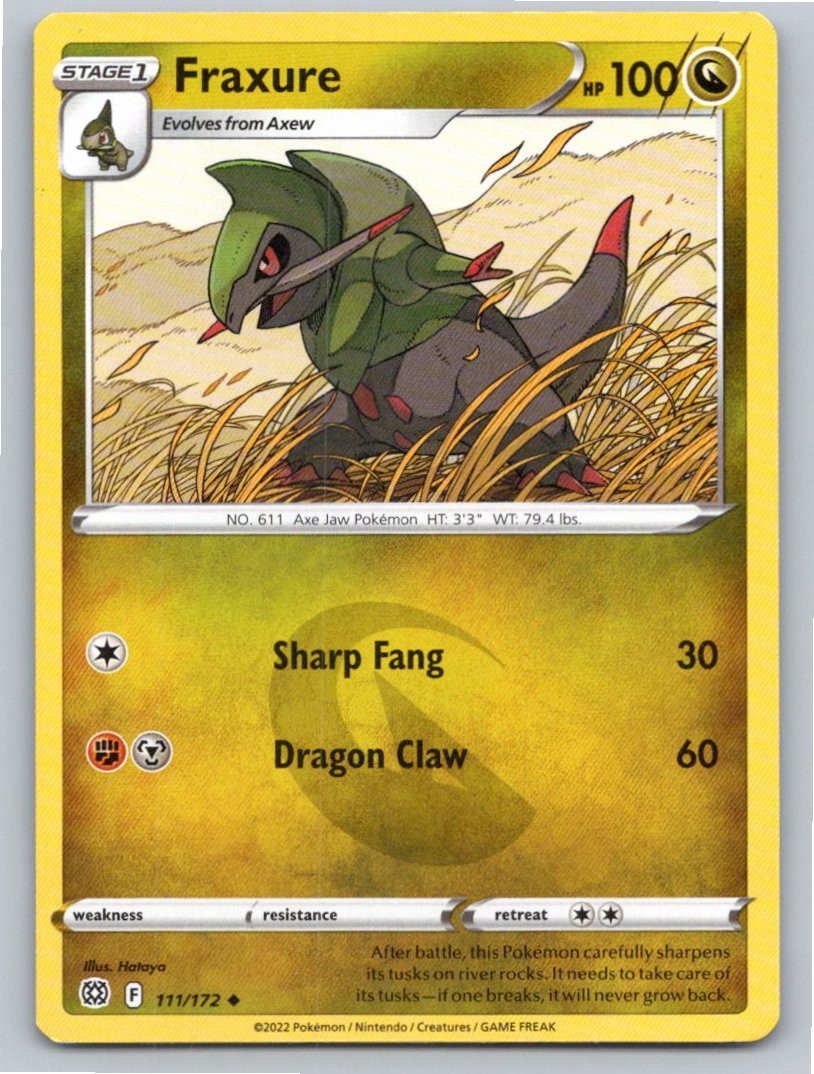 2022 POKEMON FRAXURE BRILLIANT STARS 111/172 UC NM A71303 FREE S&H