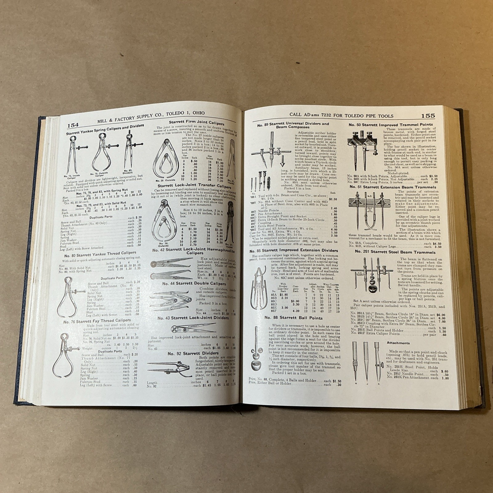 1946 Mill & Factory Supply Co. Industrial Supply Catalog Toledo Ohio INV-AA46