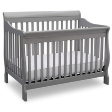 Delta Children Canton 4-In-1 Convertible Crib - Easy To Assemble Grey 7888-026