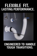 Simple Drain Single Basin Sink Trap Kit 1.25 and 1.5 Inch Flexible Hose