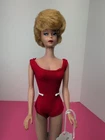 12” Vintage Mattel Barbie Doll 1960's Original Bubble Cut Blonde Red Swimsuit O6