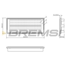 ORIGINAL® Bremsi Luftfilter für Abarth 124 Spider Fiat 124 Spider Mazda MX-5