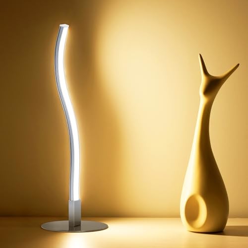 Modern LED Bedside Table Lamp - 3 Way Dimmable Touch lamp for Nightstand,
