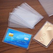 12PCS PVC Waterproof Transparent Card Holder Plastic Card id Holders Case To Pro