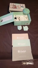 Owlet Smart Sock 2 Baby Monitor, Cord, Base, 2 Socks & Sensor Manuals In Box Whs