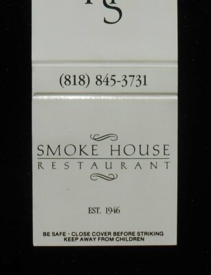 1990s? Smoke House Restaurant World's Best Garlic Bread Burbank CA Los Angeles C