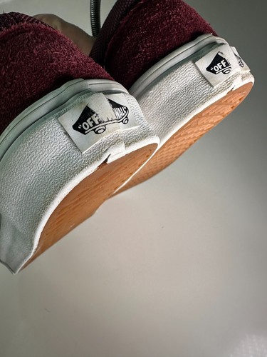 Vans Off The Wall Canvas Suede Trainers Sneakers Size 6.5 UK 40 EU Burgundy - Picture 15 of 17