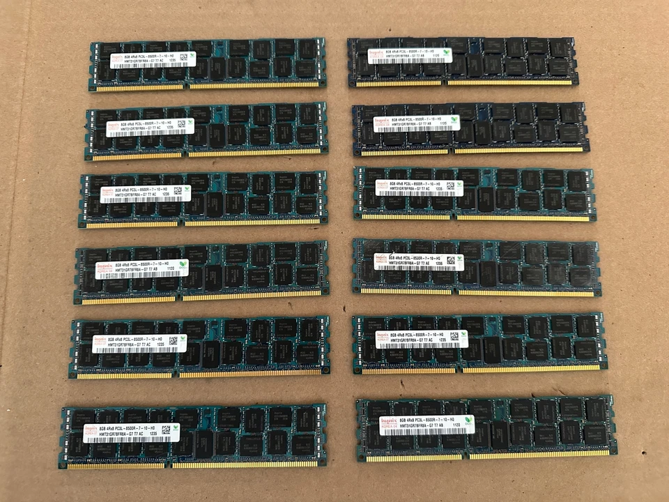6X HYNIX HMT31GR7BFR8A-G7 8GB 4RX8 PC3L-8500R ECC REG SERVER MEMORY A3-4(4) - Image 3 of 3