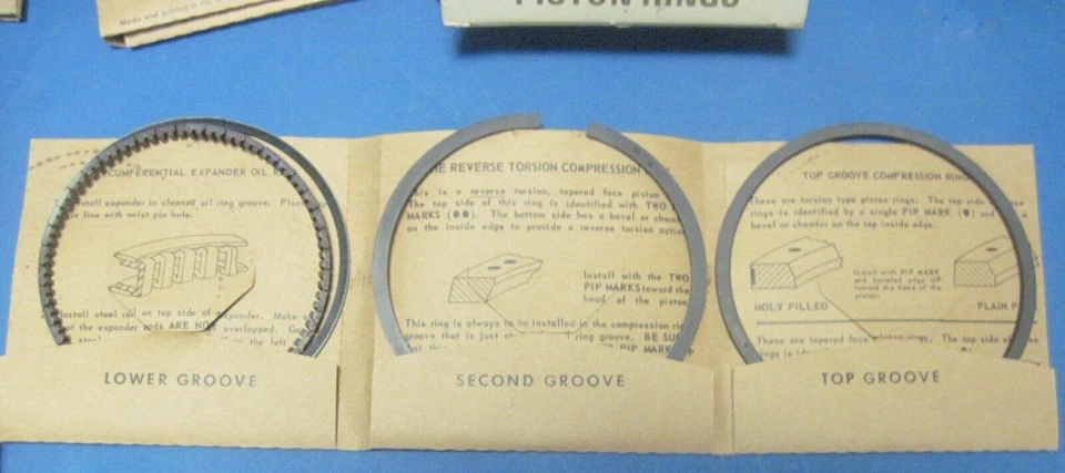 NOS full piston ring set Ford Falcon Fairlane Mustang 289 engine - Image 3 of 3