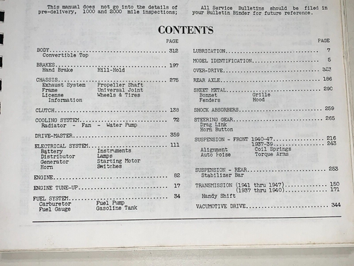 1942 1943 1944 1945 1946 1947 HUDSON MECHANICAL PROCEDURE MANUAL - Picture 5 of 24