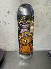 RARE Thanos HUF Avengers Skateboard Deck Marvel Comics Holofoil “Oh Snap”